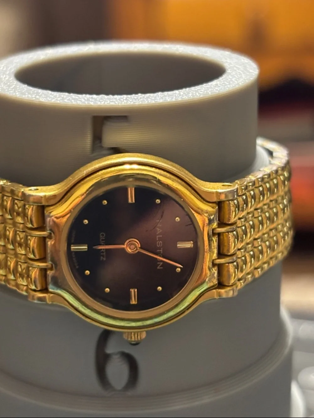 Halston Heritage Two-Tone Gold‎ and Silver Back Bracelet Watch
